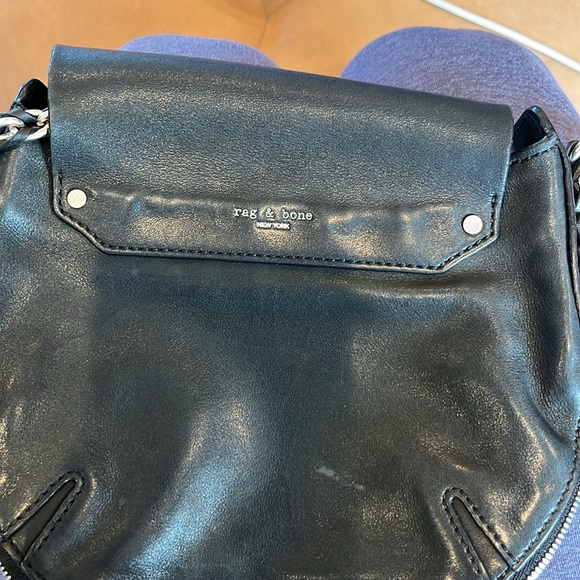 Rag & Bone Black Leather Expandable Cross Body Bag - Picture 9 of 9